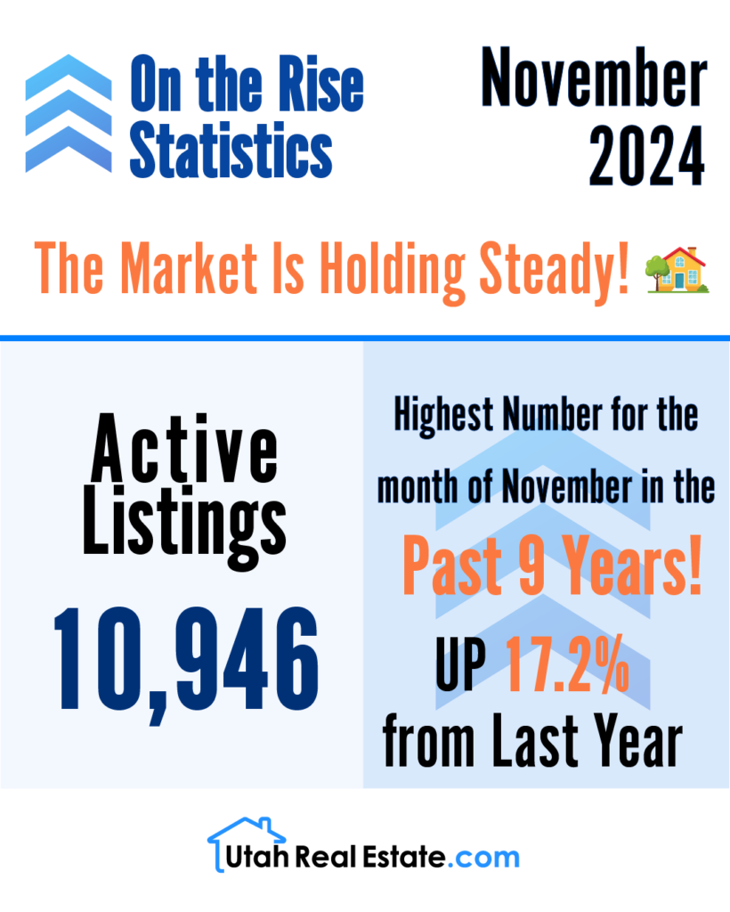 On the Rise Statistics – Active Listings – November 2024 (Infographic)